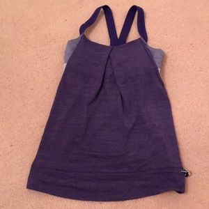 Purple lulu lemon top with attached bra